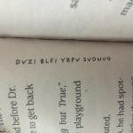 Cypher on the side of the page